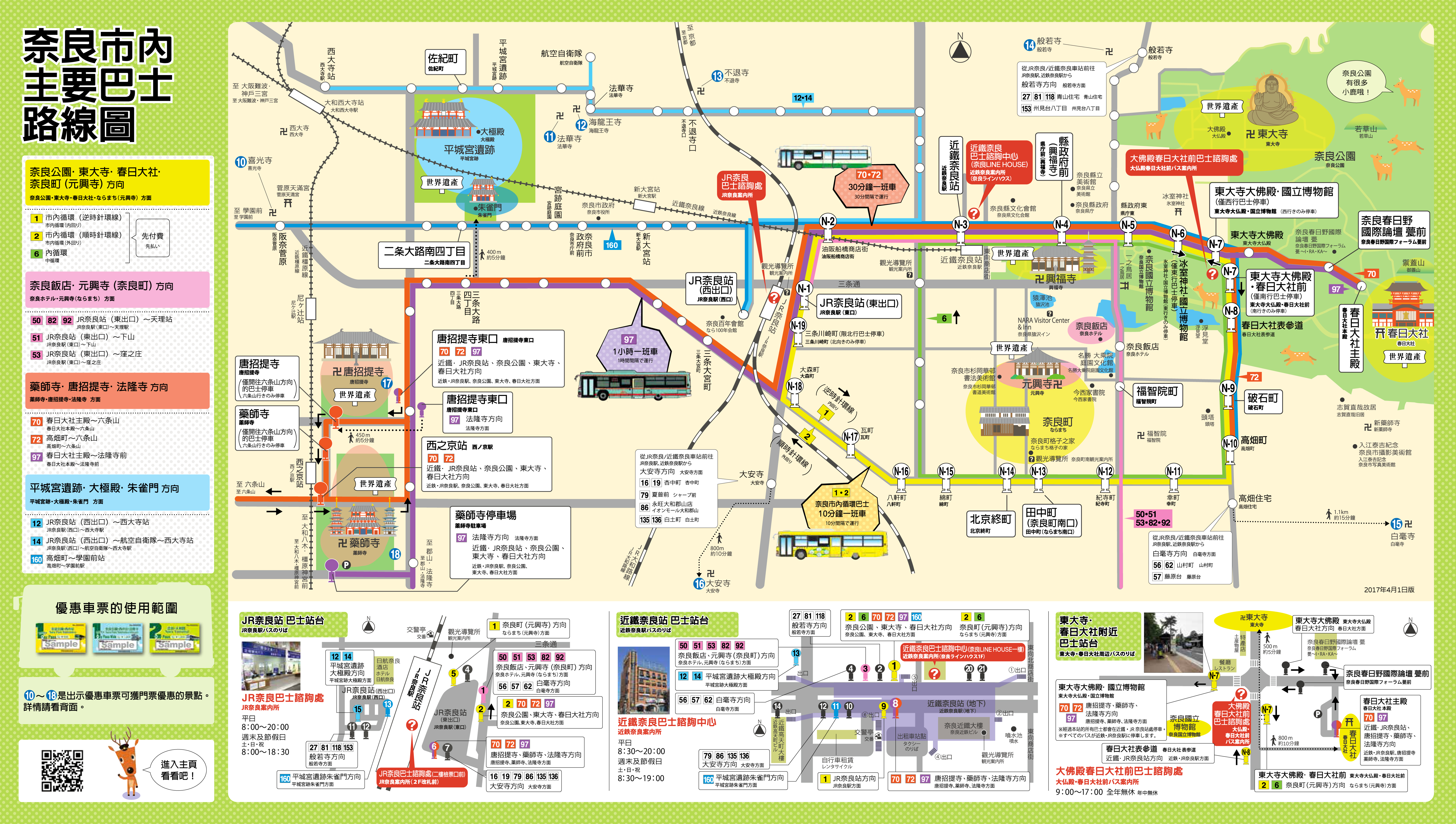 京阪自由行！奈良交通攻略懶人包！奈良巴士路線圖