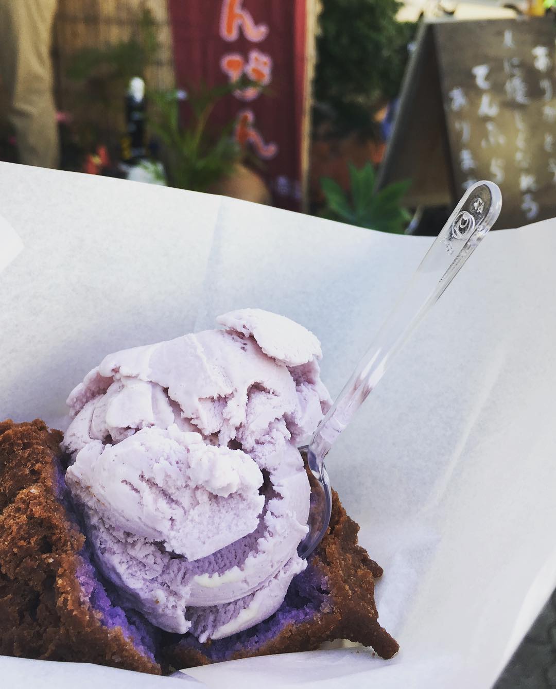 炸紫薯麵包 紫薯雪糕冰淇林