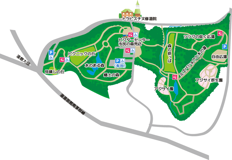 市民之森　Hakodate City Forest　市民の森　市民之森地圖