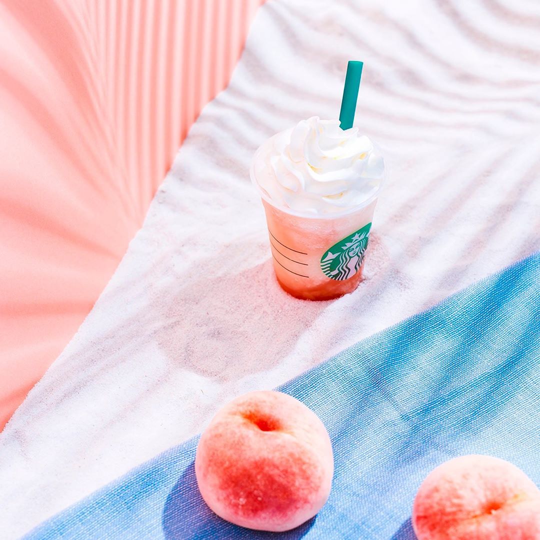 蜜桃星冰樂（Peach on the Beach Frappuccino ピーチ オン ザ ビーチ フラペチーノ）｜日本STARBUCKS 日本星巴克 スターバックス